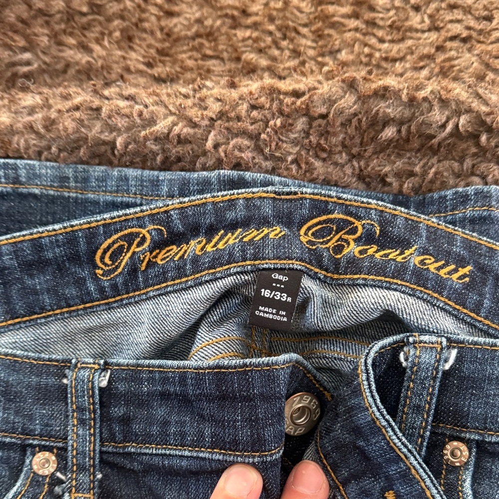 GAP Premium Bootcut Jeans with Yellow Stitching